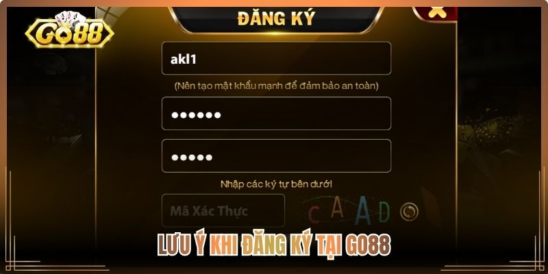 Đăng Ký Go88 – Hướng Dẫn Quy Trình Tạo Tài Khoản Nhanh Nhất 3 Lưu ý khi đăng ký tại Go88