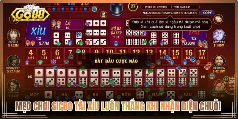 Mẹo Chơi Sicbo Tài Xỉu Luôn Thắng Và Bí Quyết Đọc Cầu 1 Mẹo chơi Sicbo Tài Xỉu luôn thắng khi nhận diện chuỗi lặp tổng điểm