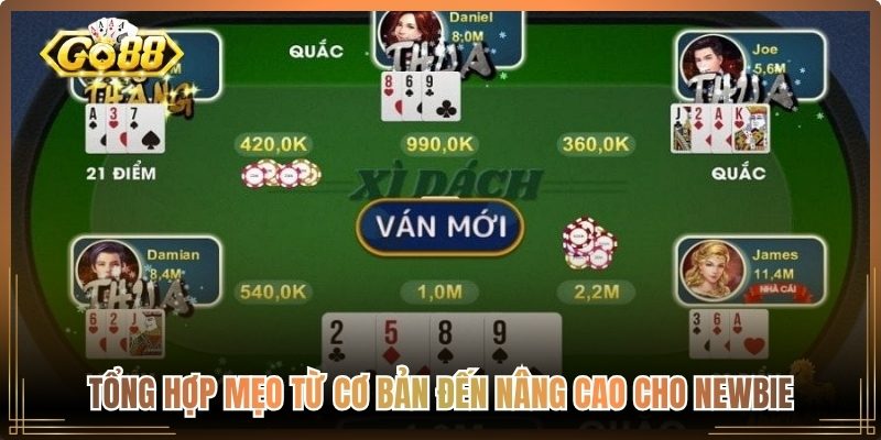 Xì Dách Go88 – Hướng Dẫn Chơi Chuẩn Xác Cho Người Chơi 3 Tổng hợp mẹo từ cơ bản đến nâng cao cho newbie
